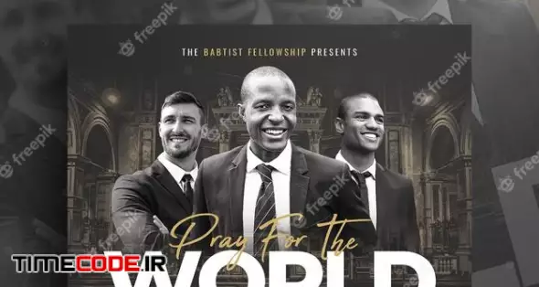 Church Flyer Pray For The World Conference Social Media Post And Web Banner 