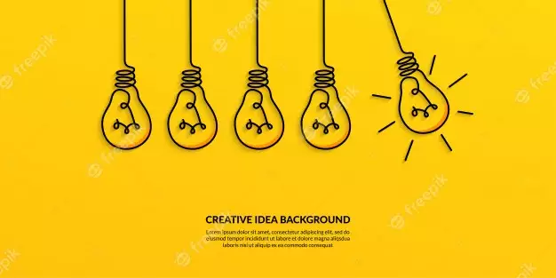 Creative Idea With Light Bulb Banner 