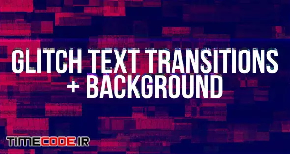 Glitch Text Transitions And Background