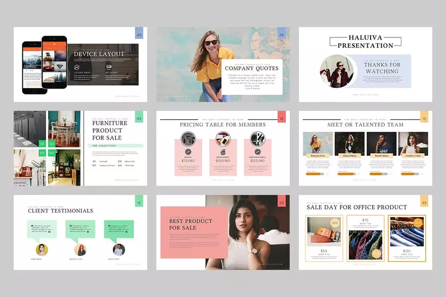 Haluiva : Pitch Deck Powerpoint Template