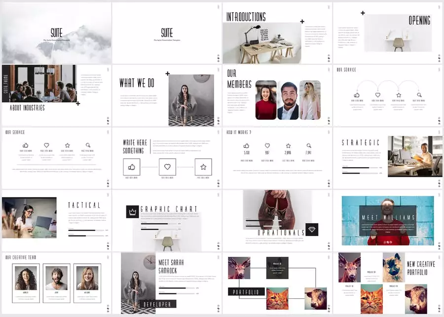 Suite Powerpoint Template
