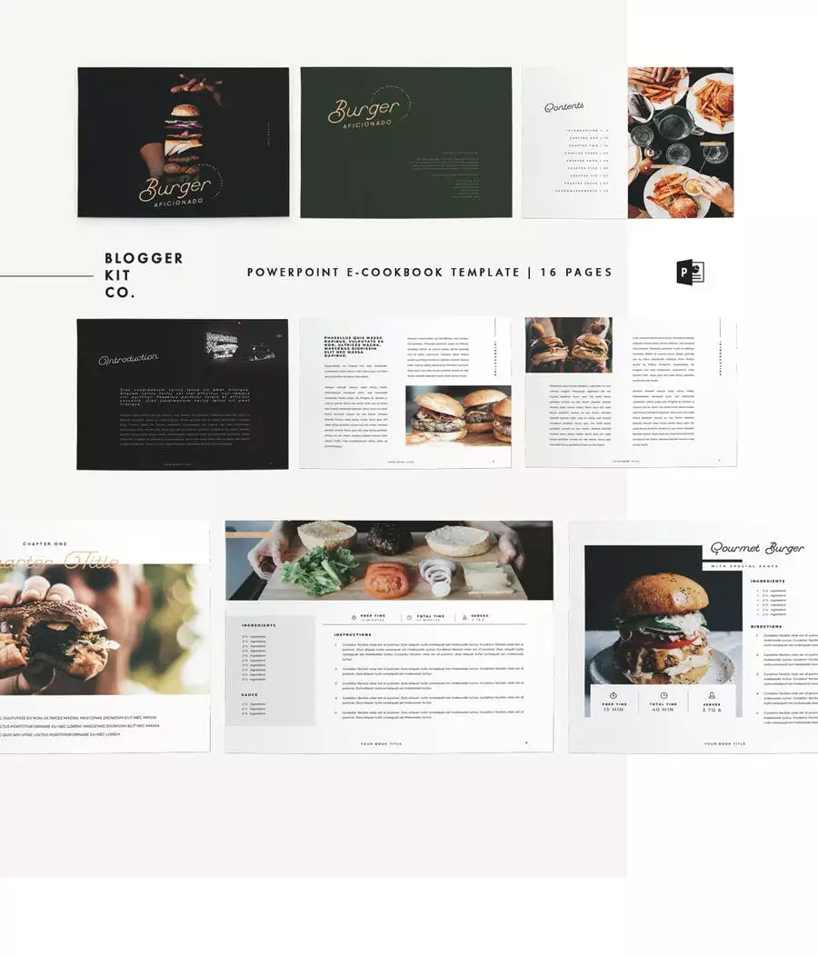 EBook Template | Cookbook | 16 Pages| PowerPoint