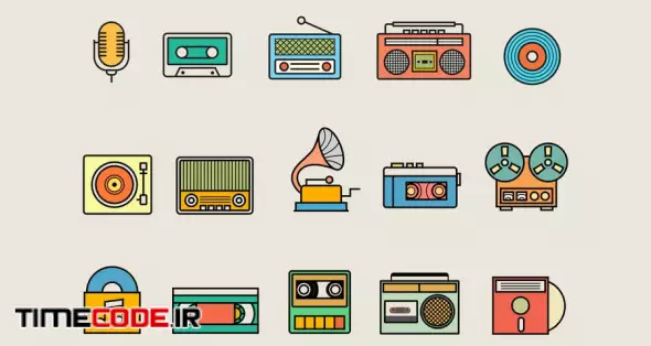 15 Vintage Audio Icons