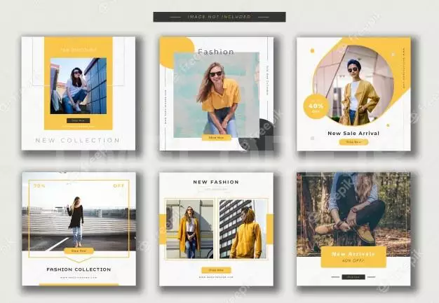 Fashion Instagram Post Template Or Square Banner Collection 