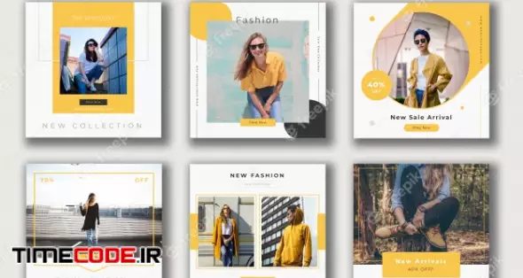 Fashion Instagram Post Template Or Square Banner Collection 
