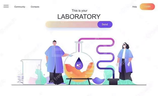 Laboratory Web Concept For Landing Page 