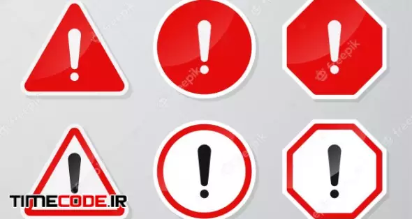 Red And Black Danger Warning Sign With The Exclamation Mark In The Middle 