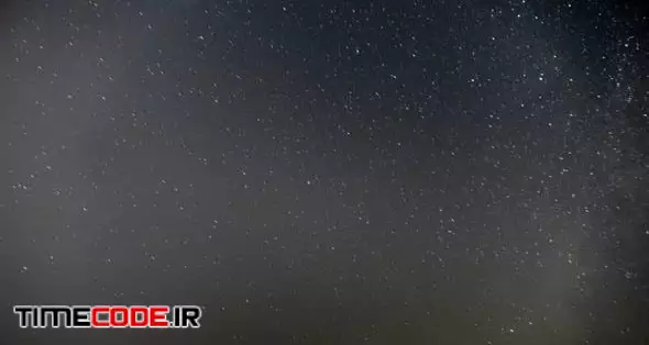 Stars In The Night Sky Rotate. Astronomy Time Lapse Of Stars And Planets