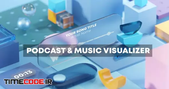 Podcast And Music Visual Techno Geometry 3D