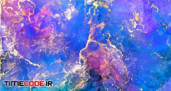 Ink Paint Abstract Multicolor And Gold Abstract Painting Background Alcohol Ink Modern 