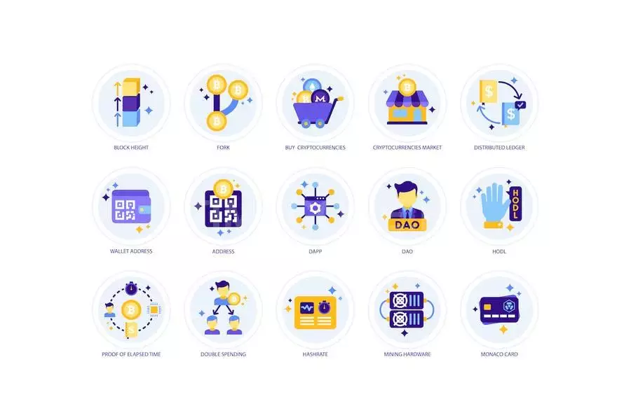 105 Cryptocurrency Icons