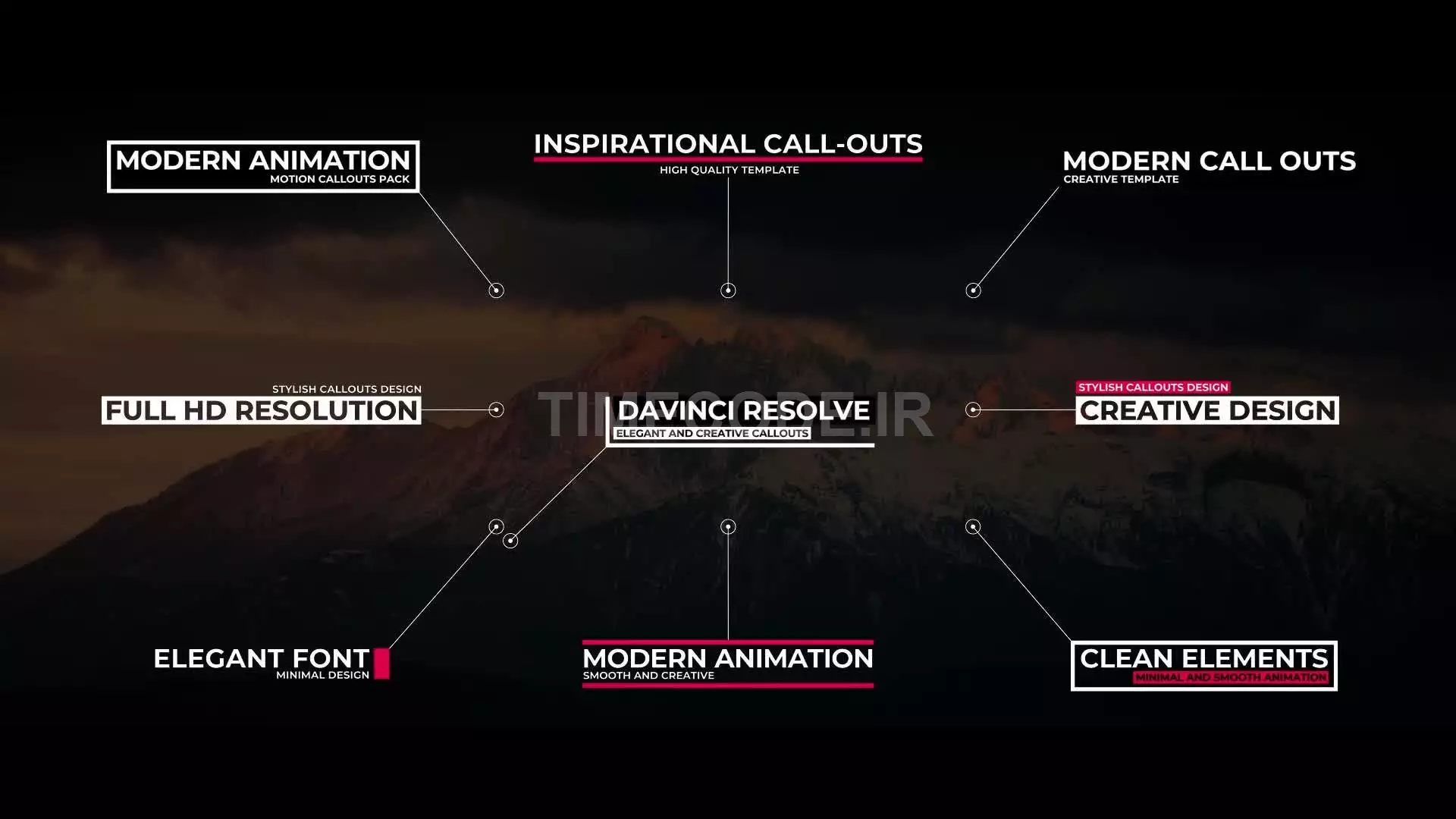 Modern Call Outs For DaVinci Resolve