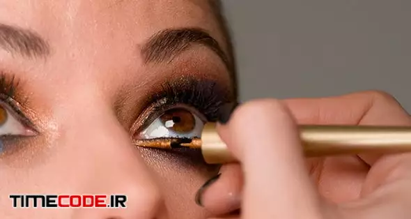 Makeup Artist Doing Eye Makeup