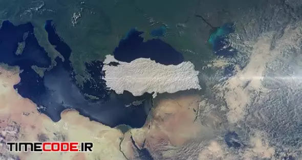 Realistic Earth Zoom Highlight Country Turkey
