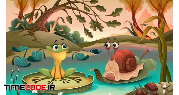 Friendship Between Frog And Snail