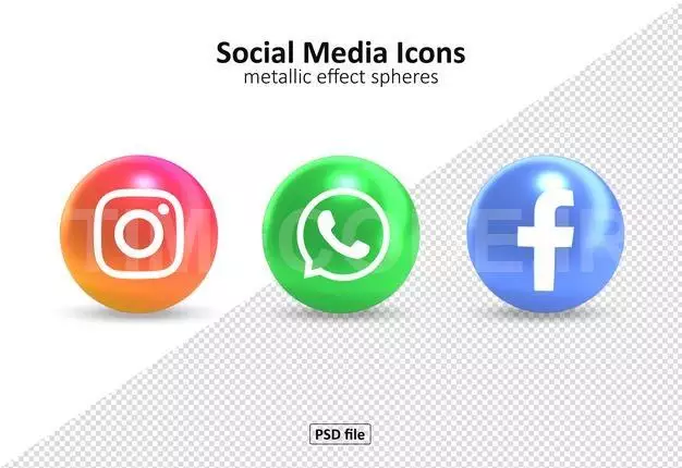 Social Media Icons Pack Free Psd