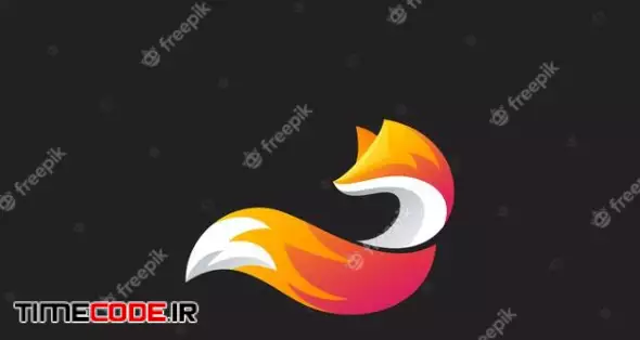 Fox Color Gradient Logo Design 