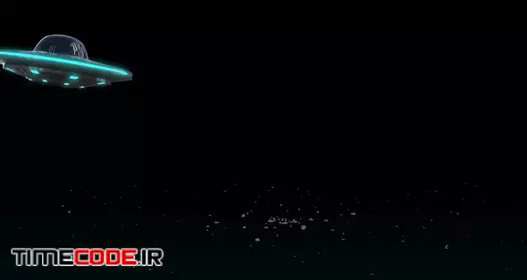 Ufo Levitation on Transparent Background