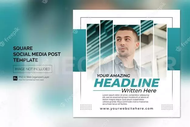 Square Social Media Instagram Post Or Web Banner Template With Headline Design Concept 