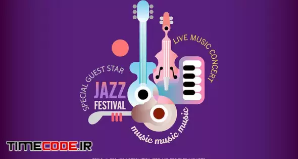 Jazz Festival Vector Poster Design