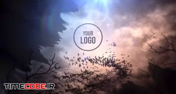 Bats Storm Halloween Logo Reveal