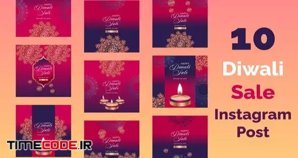 Diwali Sale Instagram Post Pack
