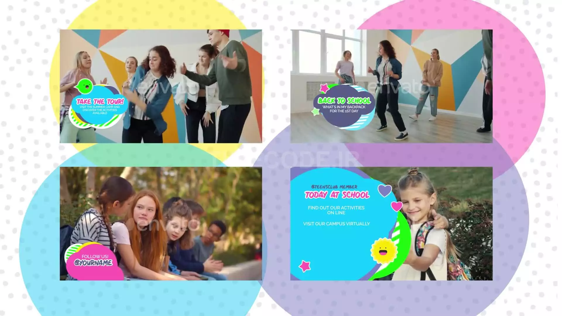 Kids And Teens Youtube And Broadcast Package AE