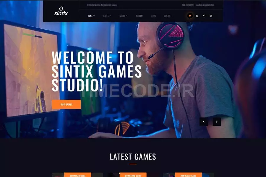 Sintix - Gaming Studio Elementor Template Kit