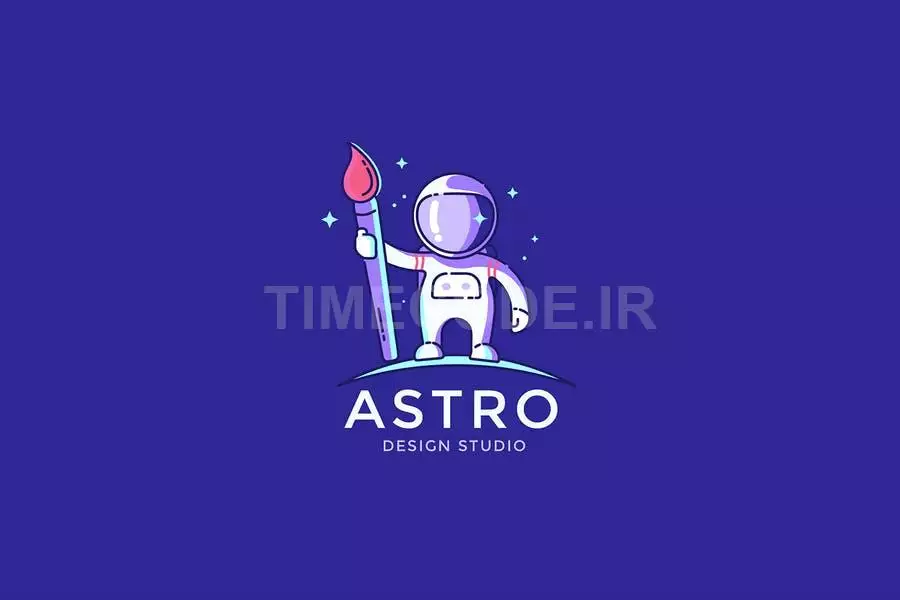دانلود فایل لایه باز لوگو آدم فضایی Astronaut Design Studio Logo ...