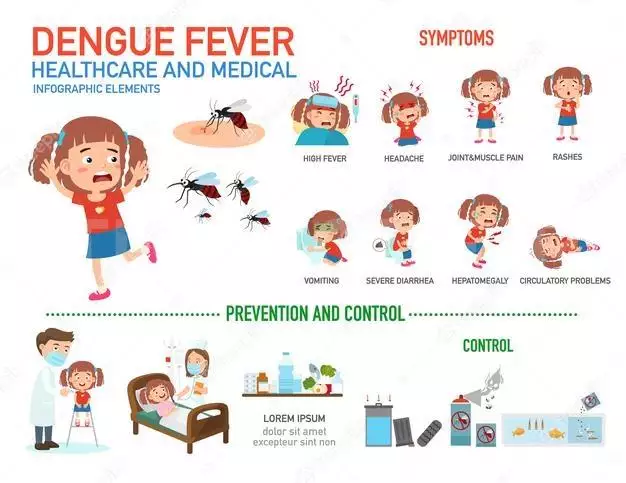 دانلود اینفوگرافیک تب دانگ Dengue Fever Infographics – تایم کد