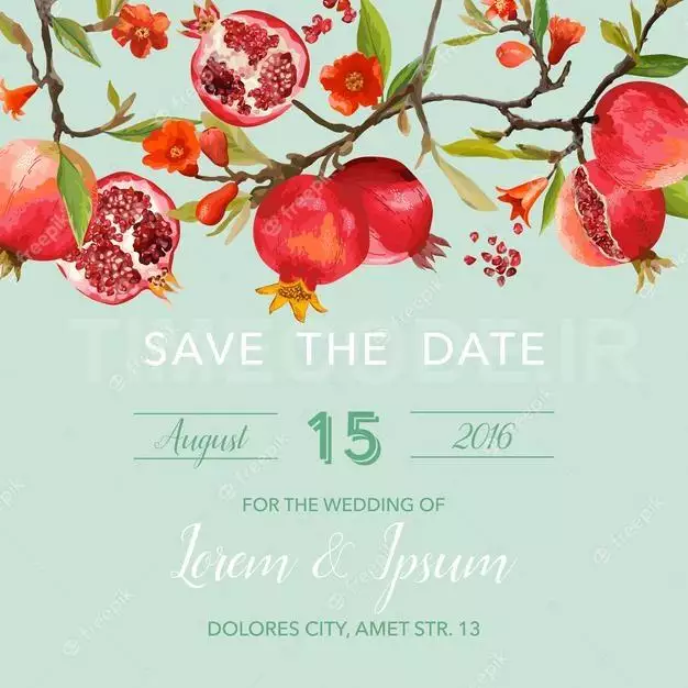 Save The Date Invitation With Floral Template 