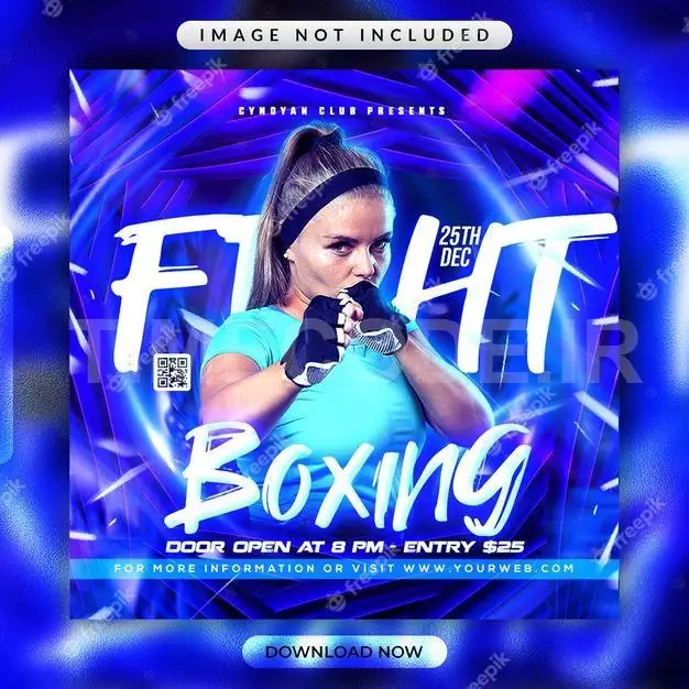 Boxing Flyer Or Social Media Promotional Banner Template 