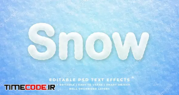 Snow 3d Text Style Effect Mockup 