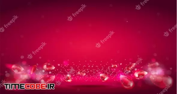 Glow Wave Or Light Aura On Red Background 