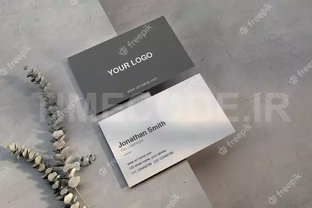 Business Card On Concrete Surface Mockup 
