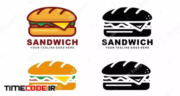 Sandwich Logo Design Vector 