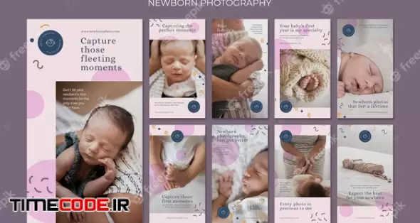 Newborn Photography Social Media Stories 