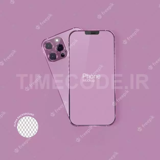 Pink Realistic Smartphone Mockup Design Psd 