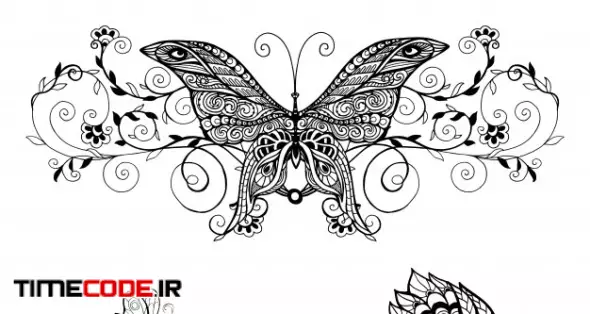 Decorative Butterflies Set Free Vector