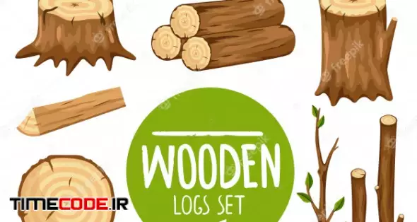 Set Of Wood Logs 