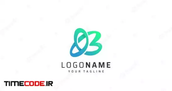 Letter B Gradient Logo Design Template 
