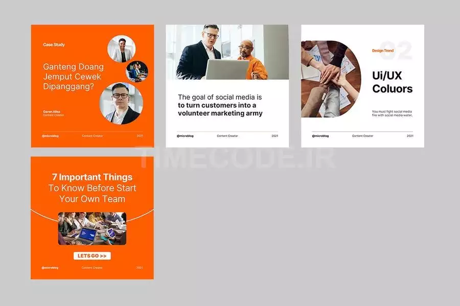 Business Instagram Post And Stories Powerpoint