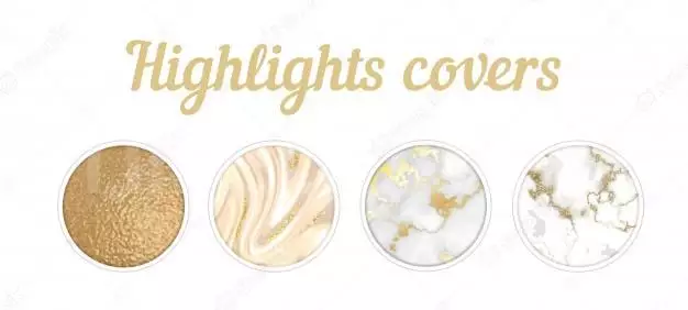 Instagram Highlight Cover Big Set, Minimal Marble Texture Background 