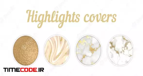Instagram Highlight Cover Big Set, Minimal Marble Texture Background 