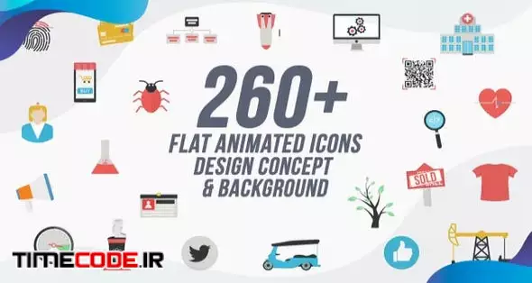 Flat Animated Icons Pack / Design Concepts And Backgrounds