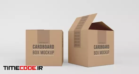 Cardboard Delivery Box Mockup Free Psd