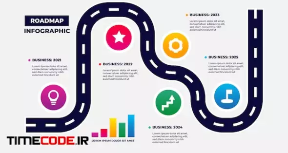 Roadmap Infographic Presentation Business Steps Timeline 