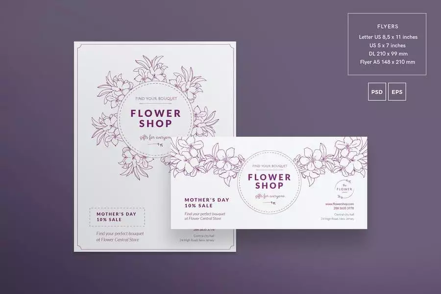 Flower Shop Flyer And Poster Template