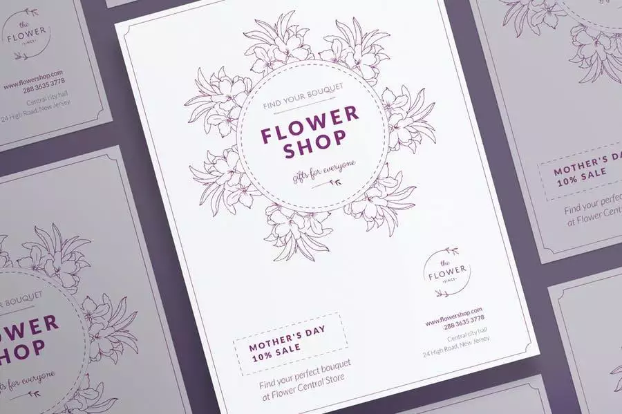 Flower Shop Flyer And Poster Template