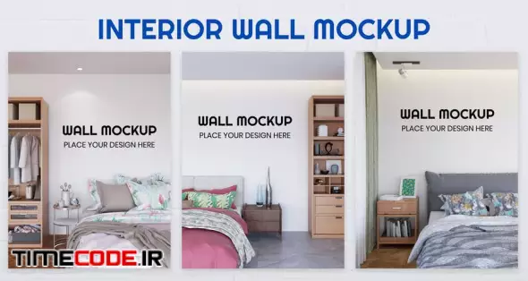 Interior Bedroom Wall Mockup - Nuzie